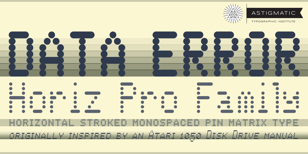 Data Error Horiz AOE Pro font