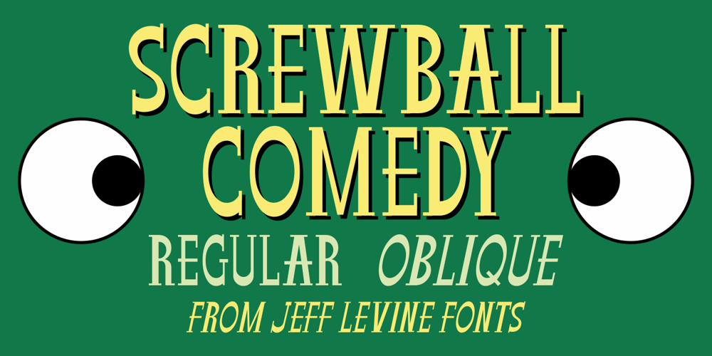 Screwball Comedy JNL font
