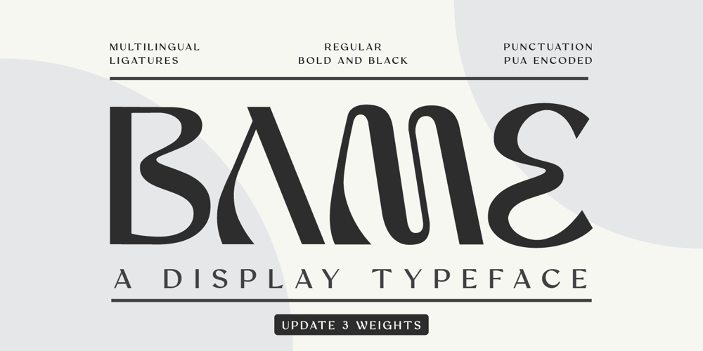 Bame font