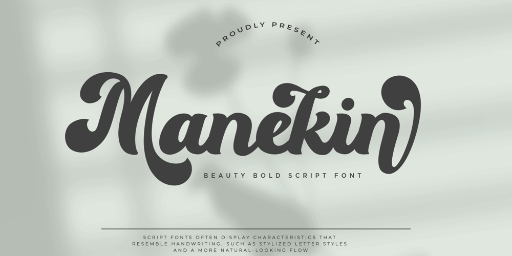 Manekin font