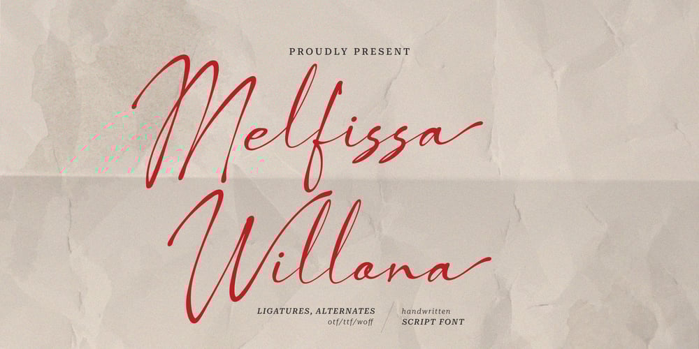Melfissa Willona font