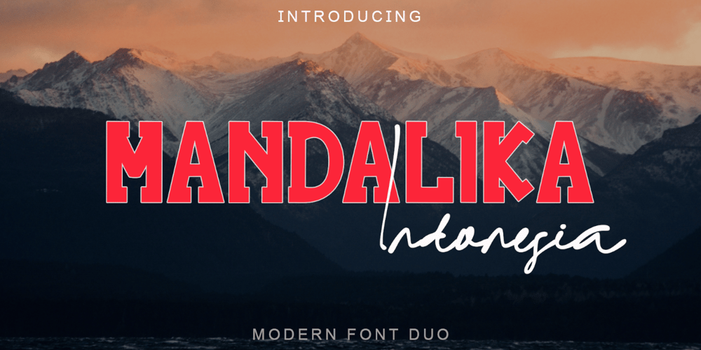 Mandalika Indonesia Signature font