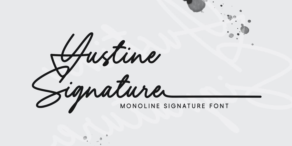 Yustine Signature font
