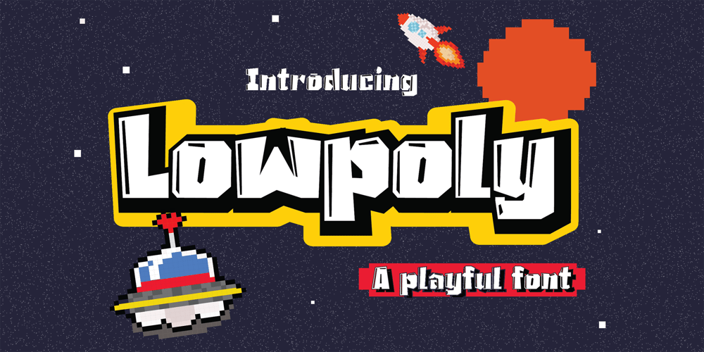 Lowpoly font