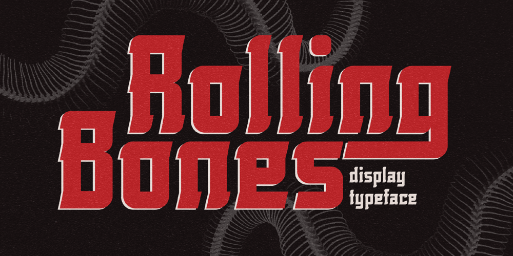 Rolling Bones font