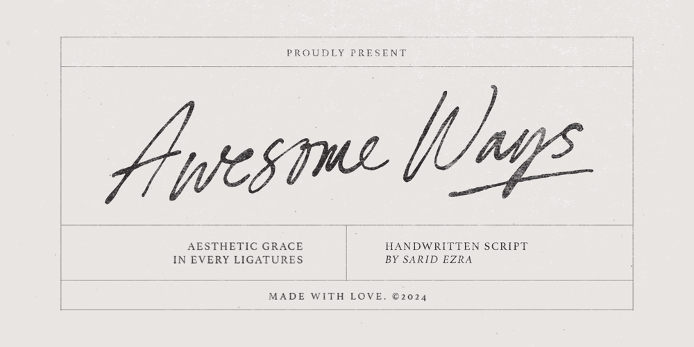 Awesome Ways font
