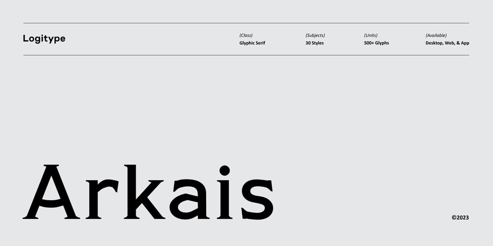 Arkais font