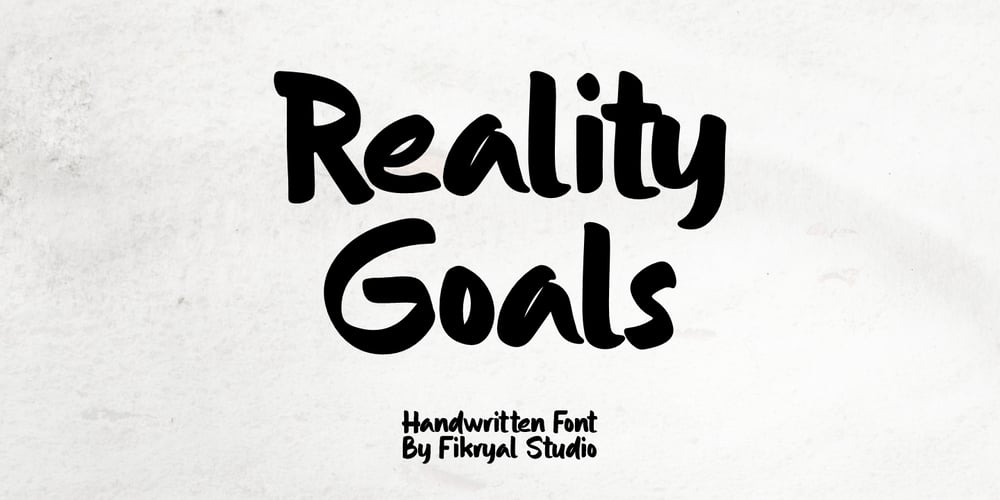 Reality Goals font