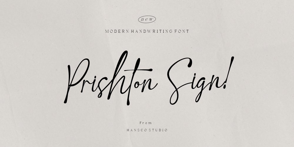 Prishton Sign font