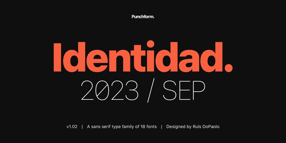 Identidad font