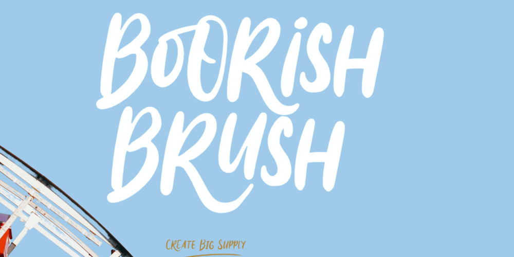 Boorish Brush font