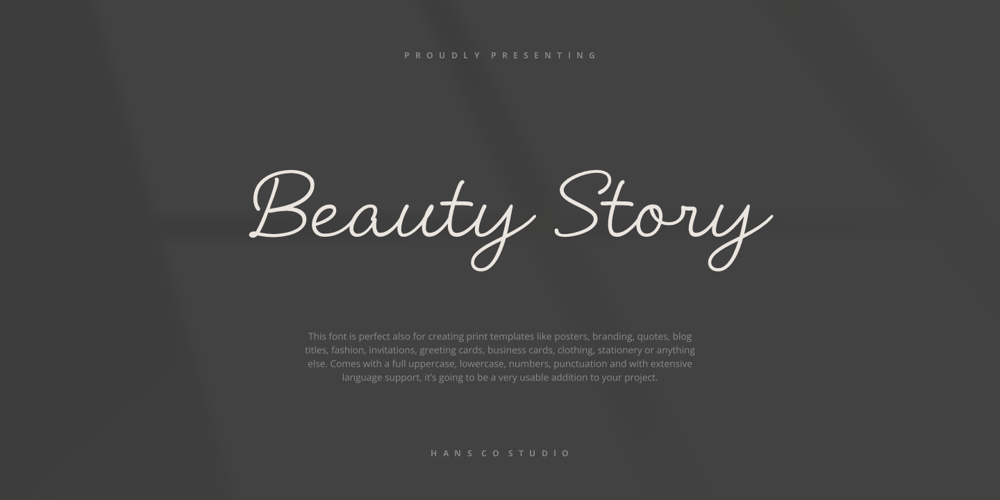 Beauty Story font