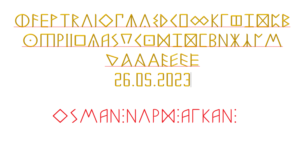 Ongunkan South Picene font