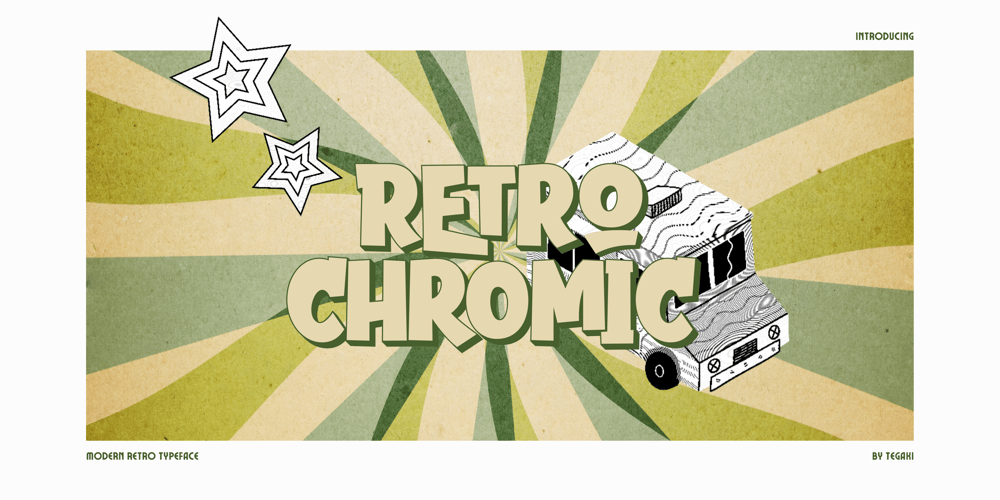 Retrochromic font