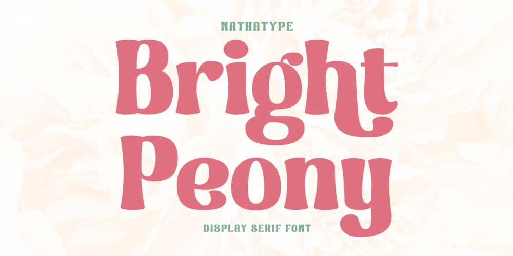 Bright Peony font