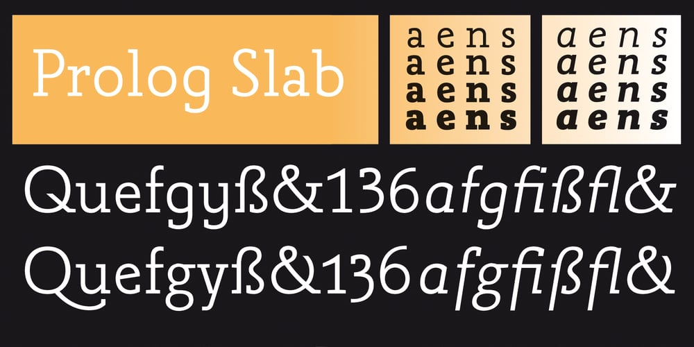 Prolog Slab font