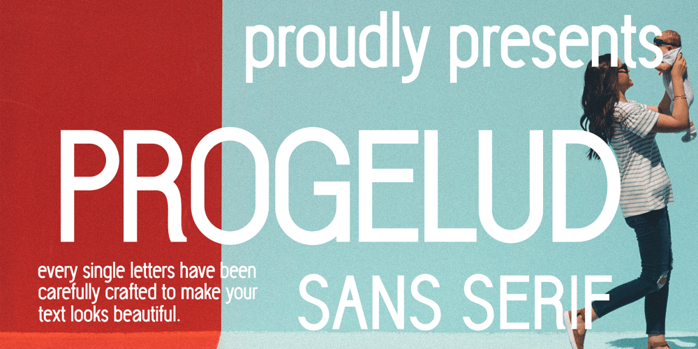 Progelud font