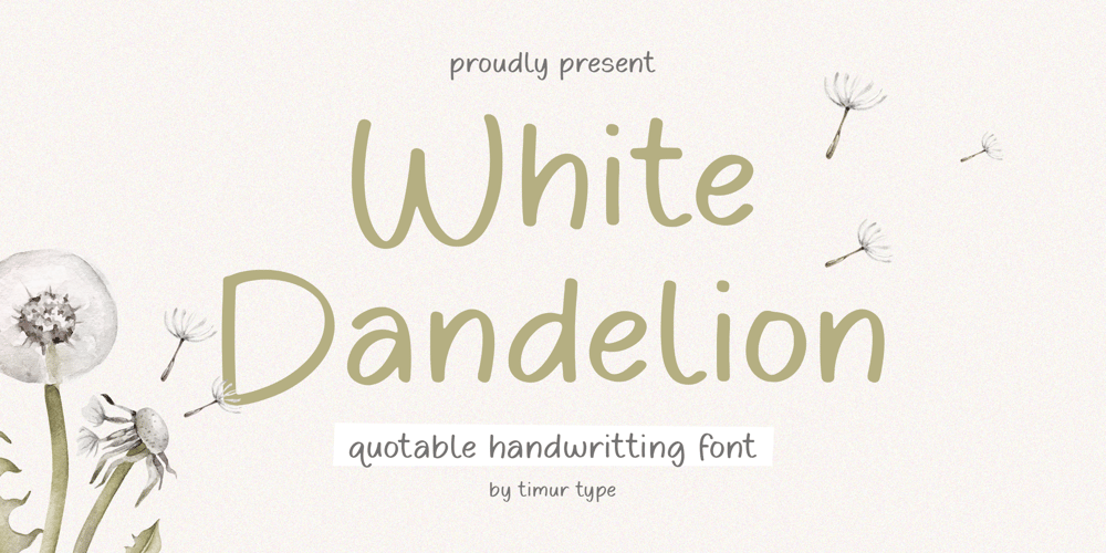 White Dandelion font