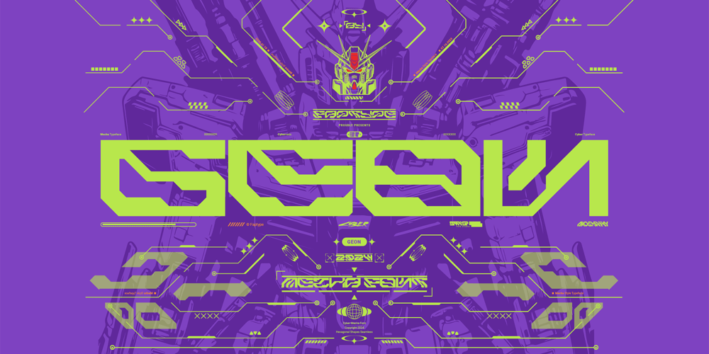 Geon Mecha font