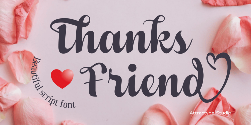 Thanks Friend font