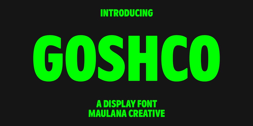 MC Goshco font