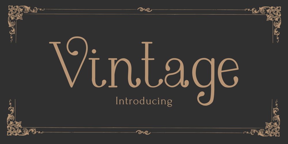 Vintage font