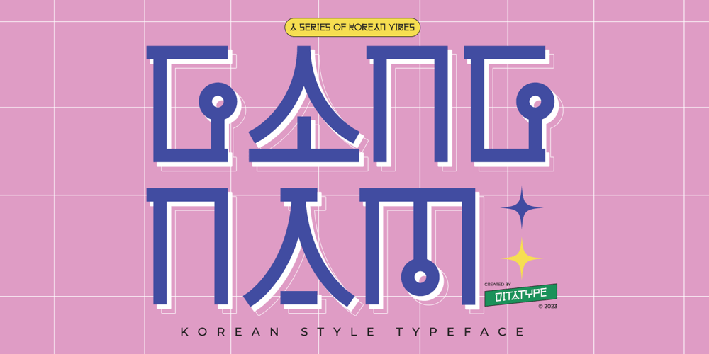 Gangnam font