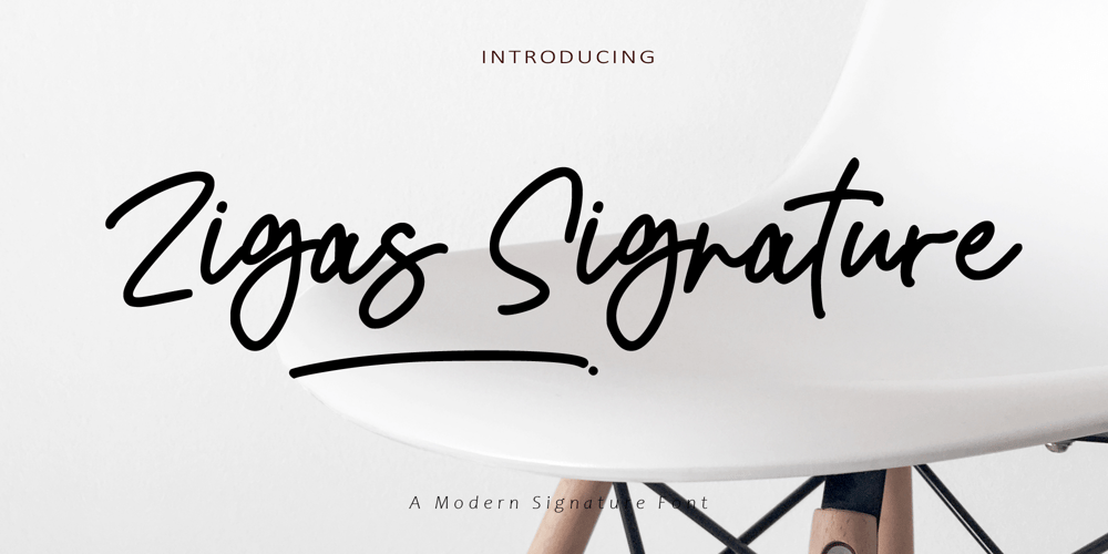 Zigas Signature font