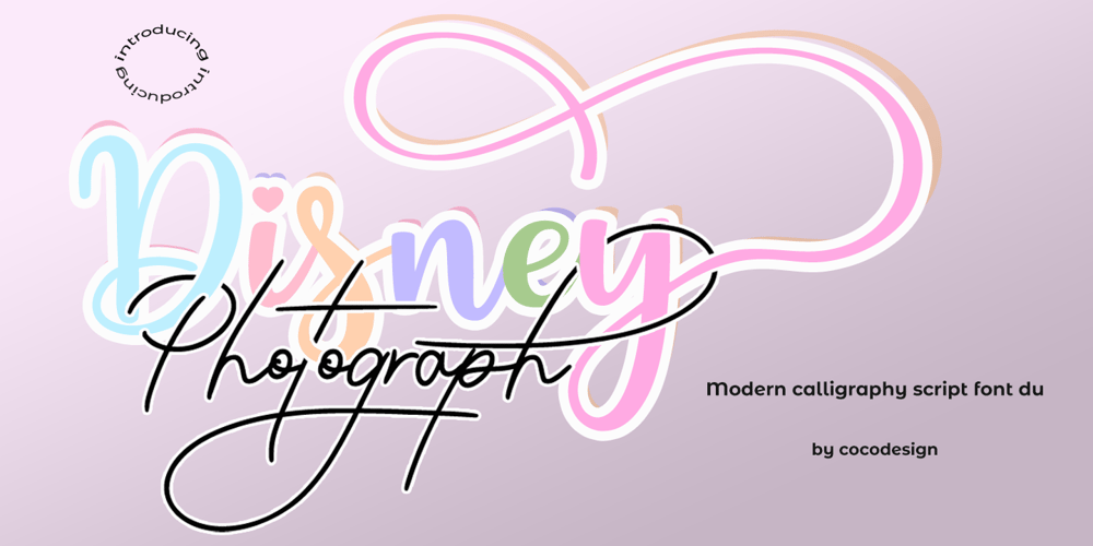 Disney photograph font