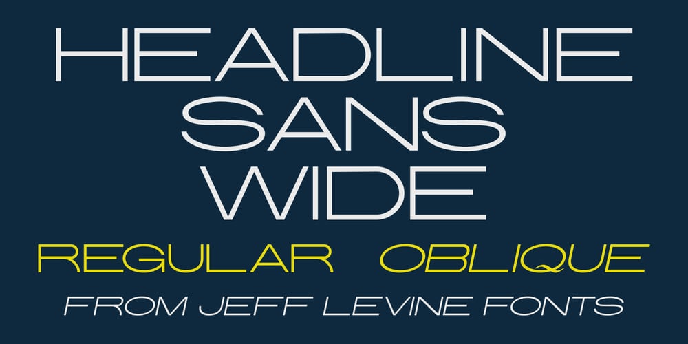 Headline Sans Wide JNL font