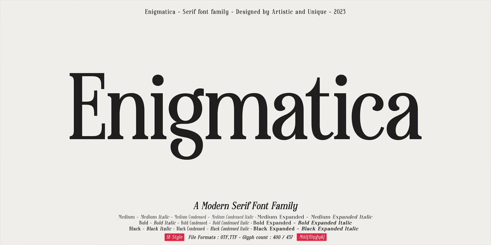 Enigmatica font