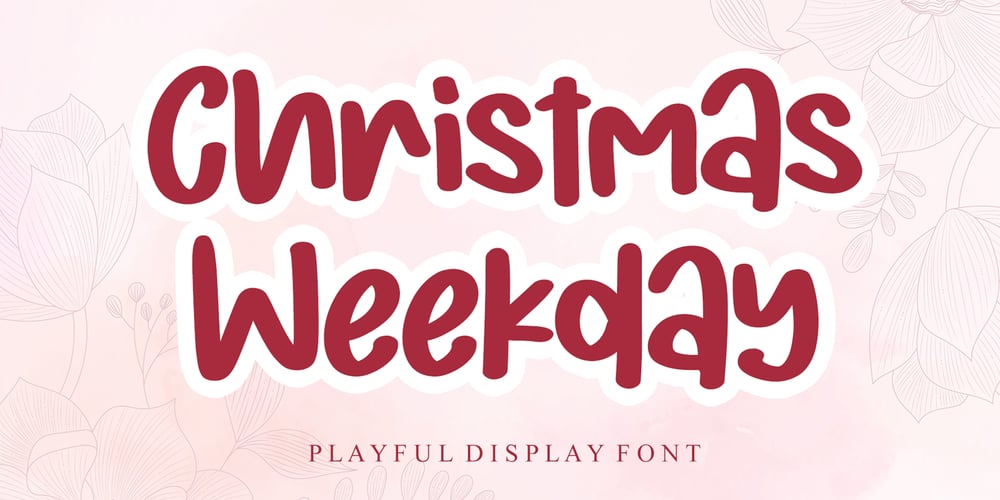 Christmas Weekday font