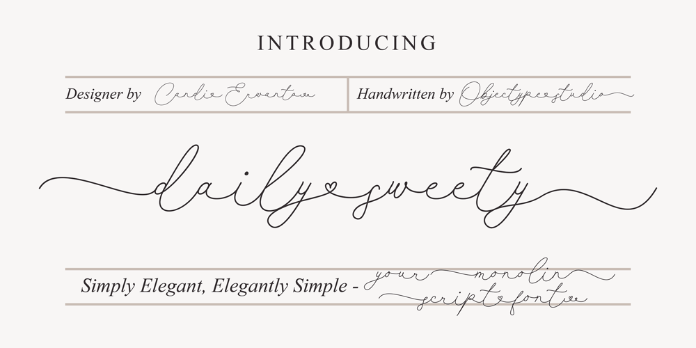 Daily Sweety font