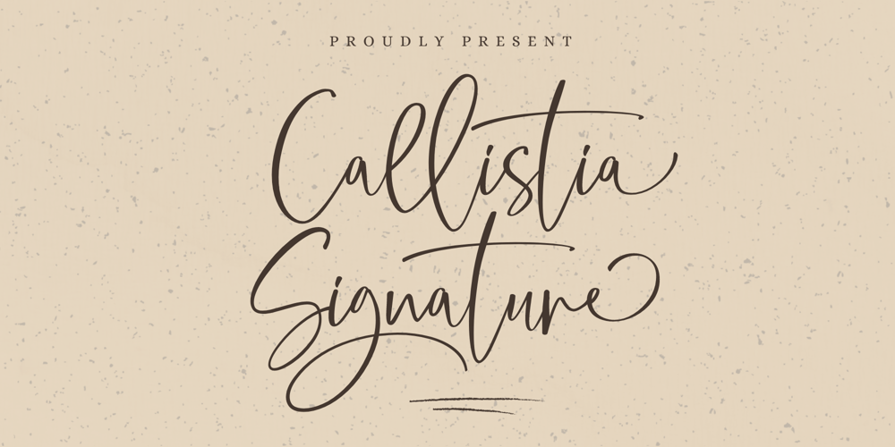 Callistia Signature font