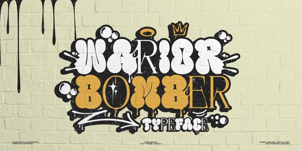 Warior bomber font