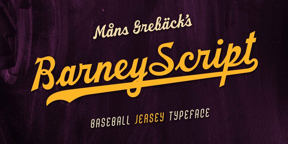 Barney Script font