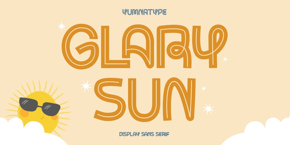Glary Sun font