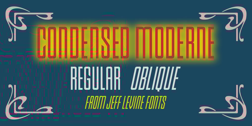 Condensed Moderne JNL font