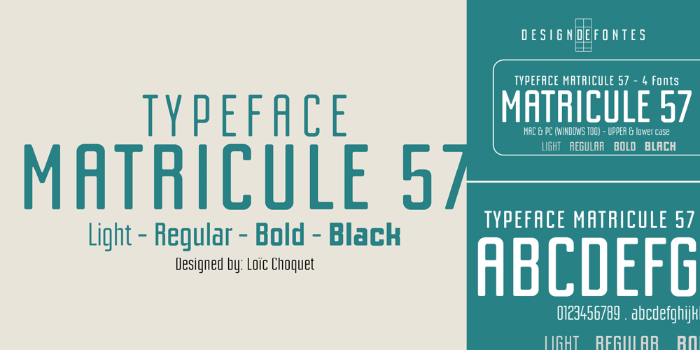 Matricule 57 font