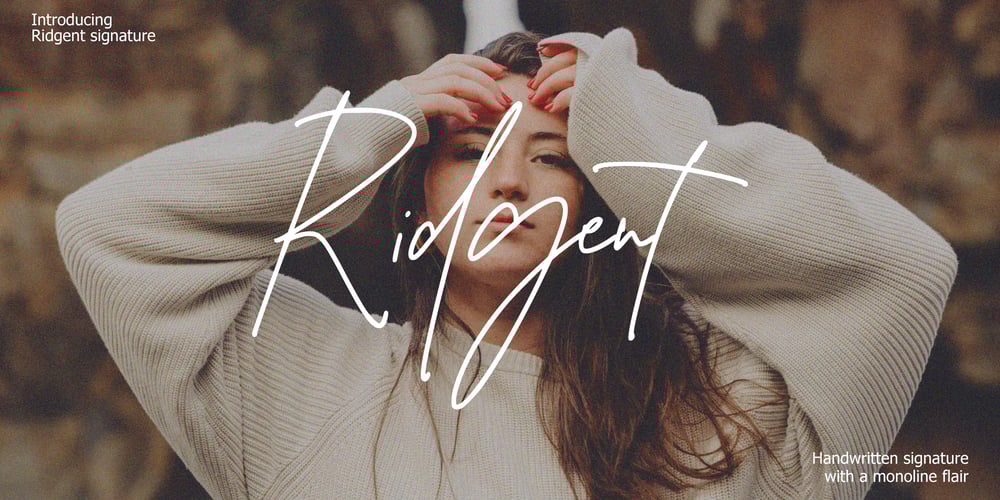 Ridgent Signature font