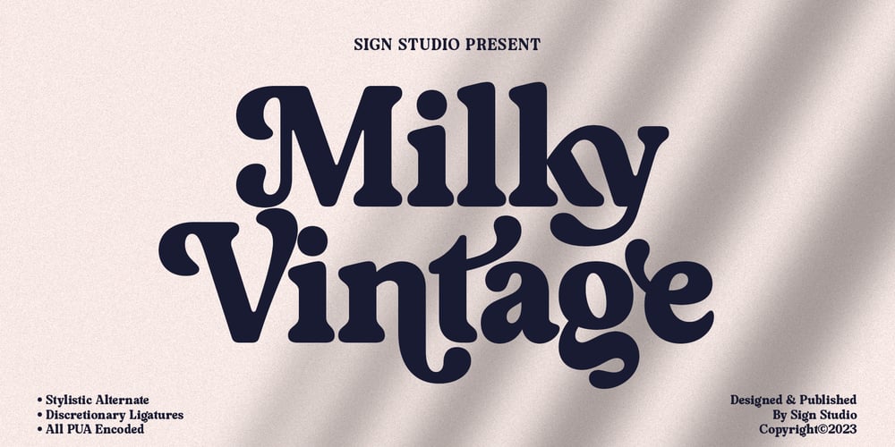 Milky Vintage font