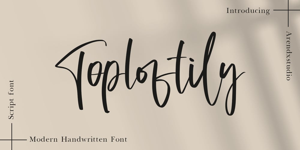 Toploftily font