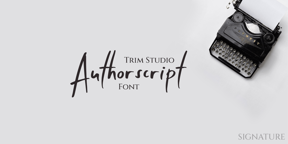 Authorscript font