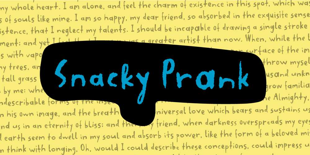 Snacky Prank font