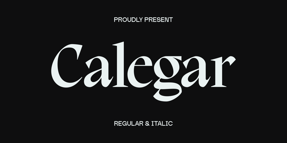 Calegar font