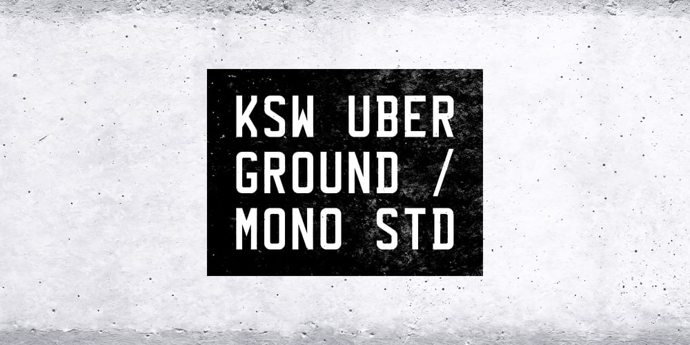 KSW Uberground Mono Std font