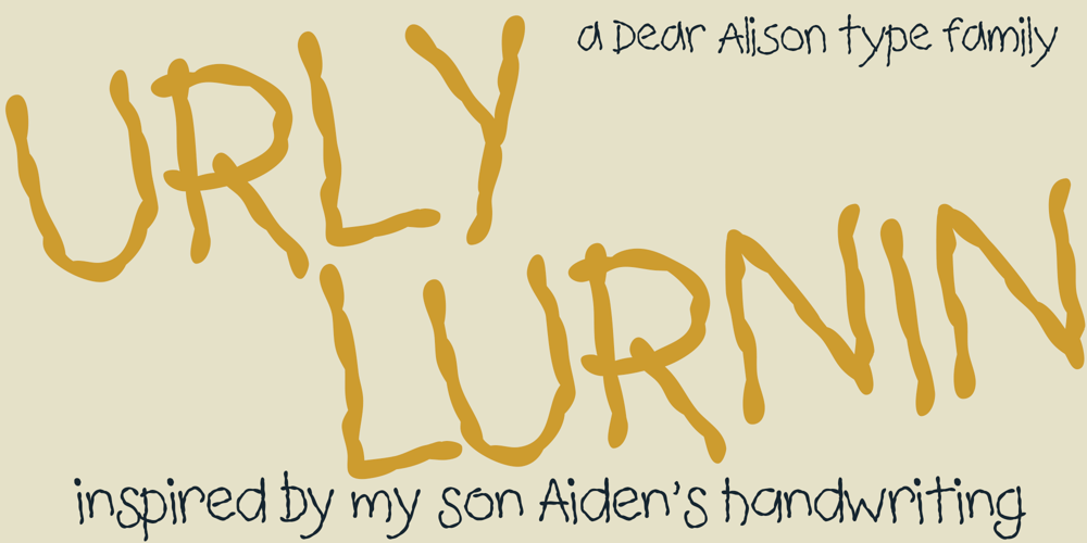 Urly Lurnin font
