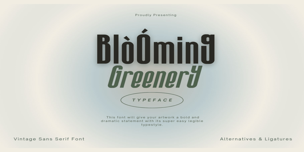 Blooming Greenery font