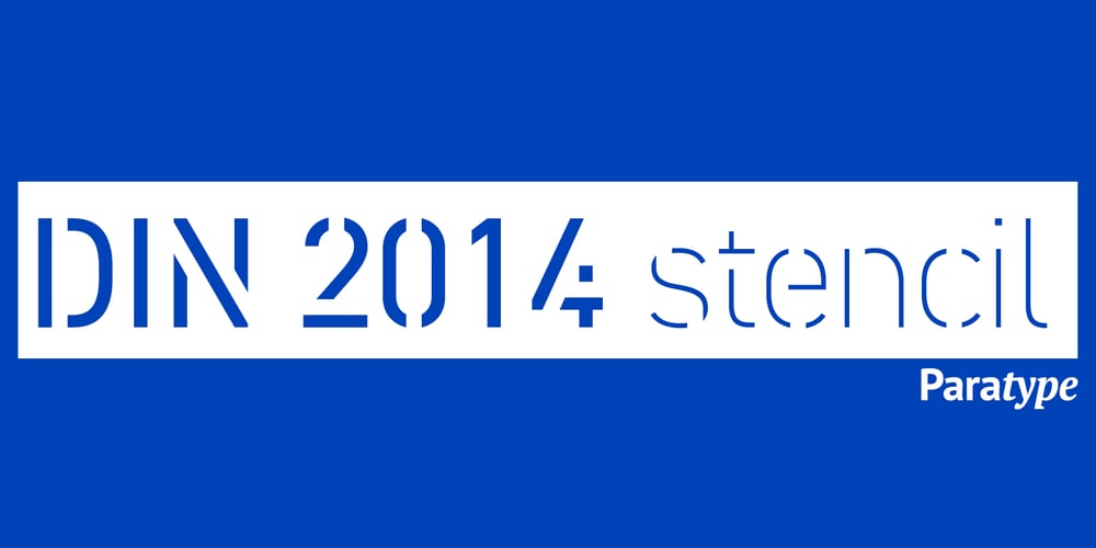 DIN 2014 Stencil font