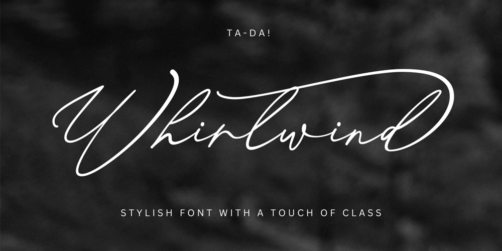 Whirlwind font